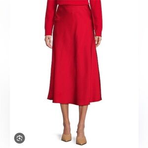 Antonio Melani Red Satin Skirt